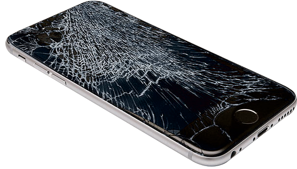 smartphone écran brisé